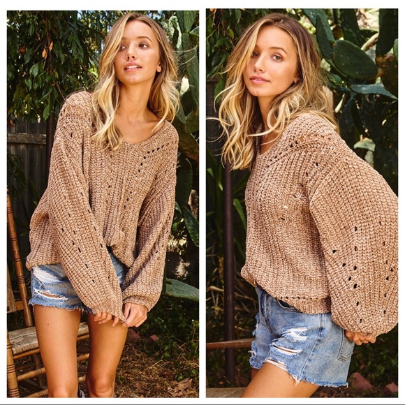 #41bSoft Chenille Cable Cuddly Boxy Sweater - Picture 2 of 5